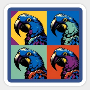 Pop Hyacinth Macaw Art - Cool Birds Sticker